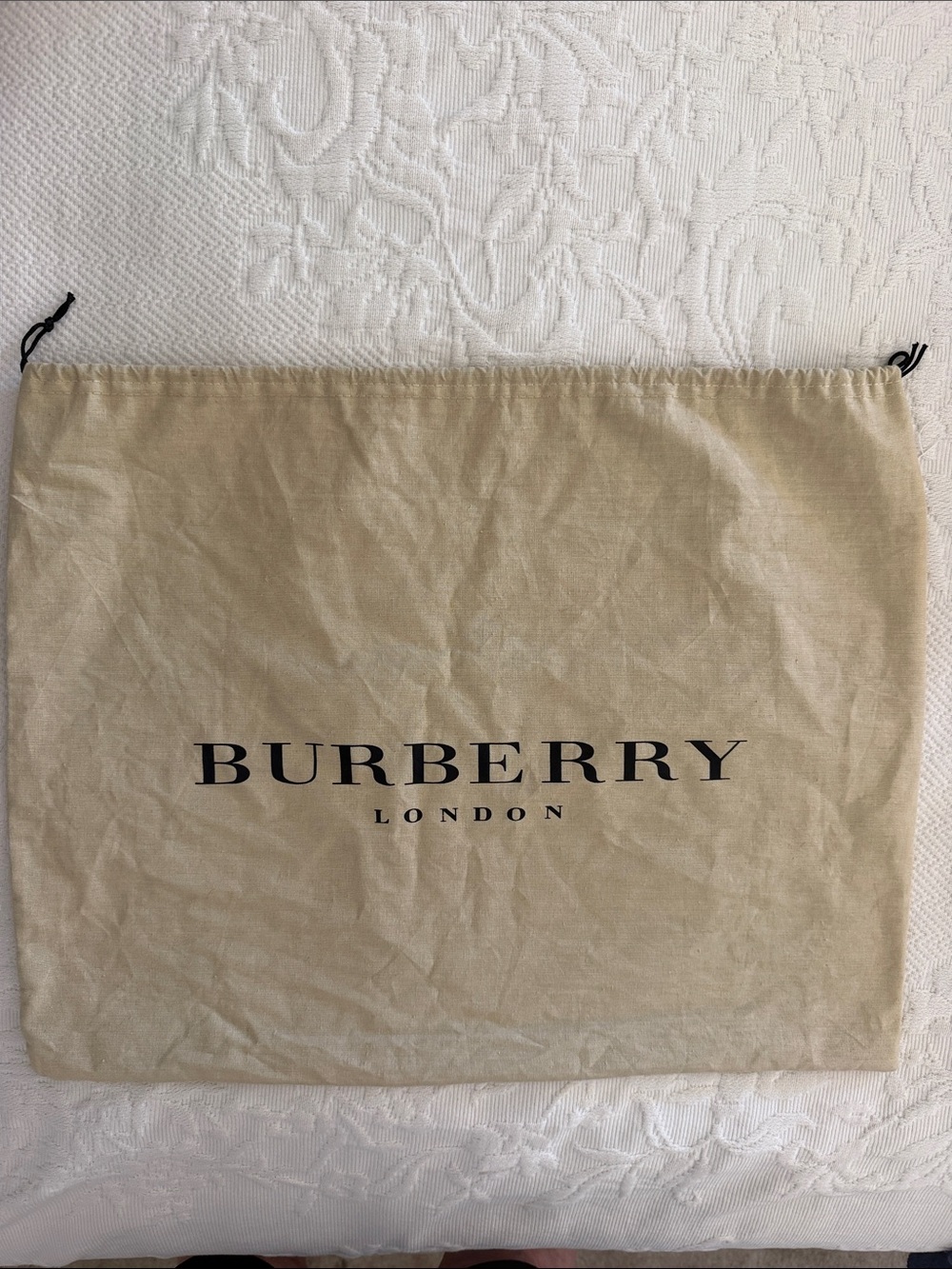 Burberry London Tan Brown Drawstring Dust Bag